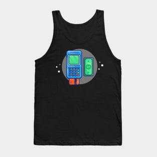 Electronic Data Capture With Bank Card And Money Cartoon Tank Top